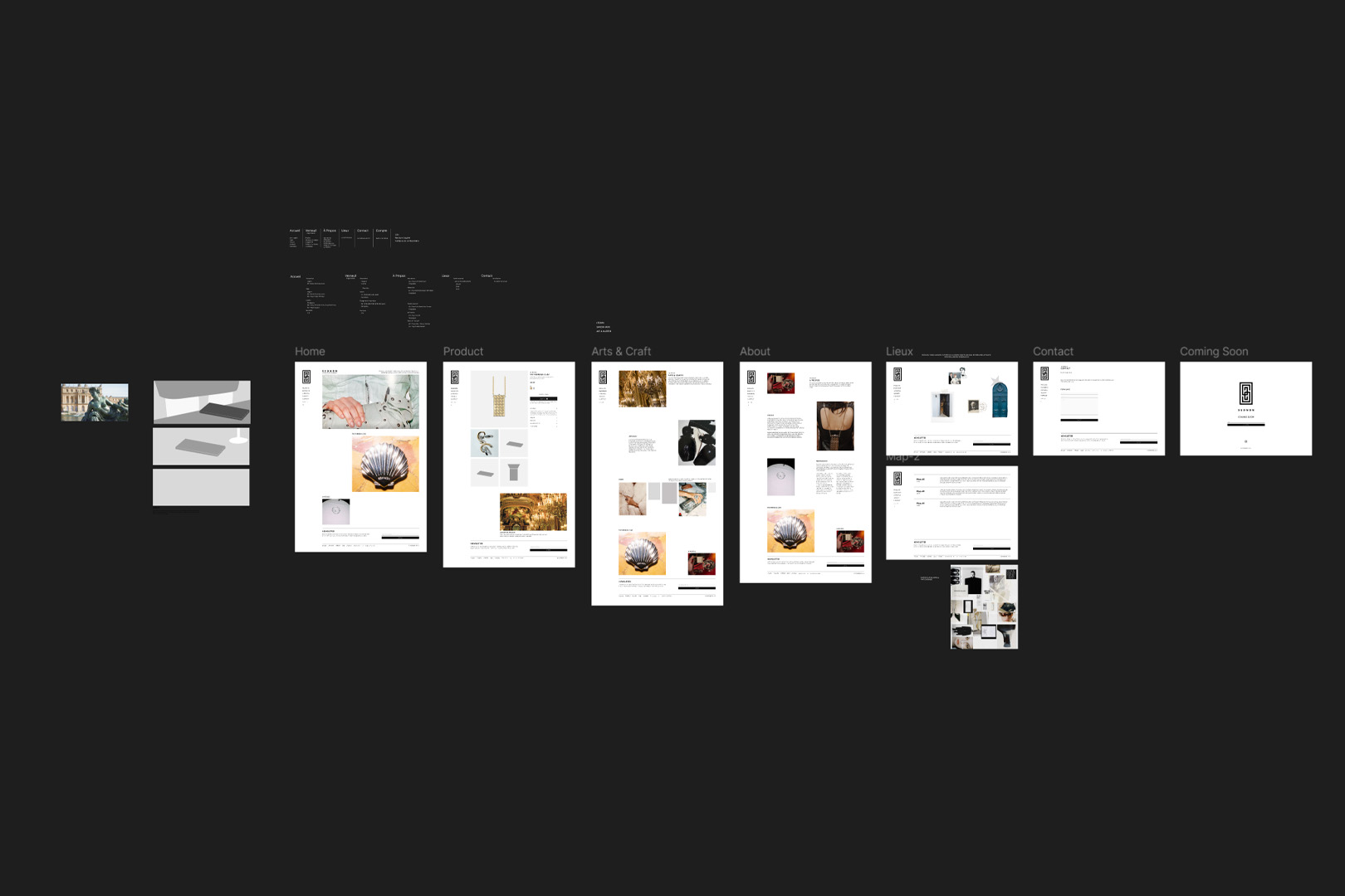 wireframes et maquettes site sednon